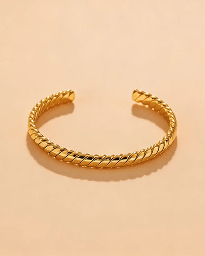 Gold Twisted Cuff Bangle Daily Boutique SP326