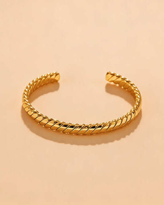 Gold Twisted Cuff Bangle Daily Boutique SP326