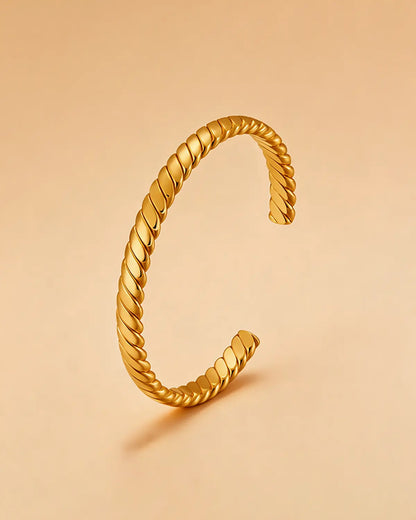 Gold Twisted Cuff Bangle Daily Boutique SP326