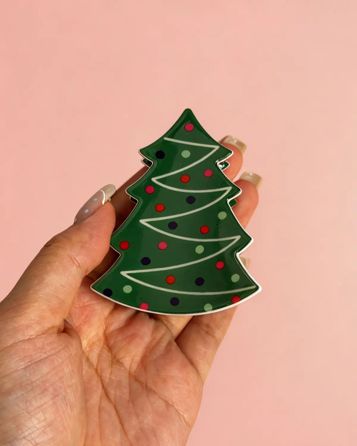 Green Christmas Tree Hair Claw SP339