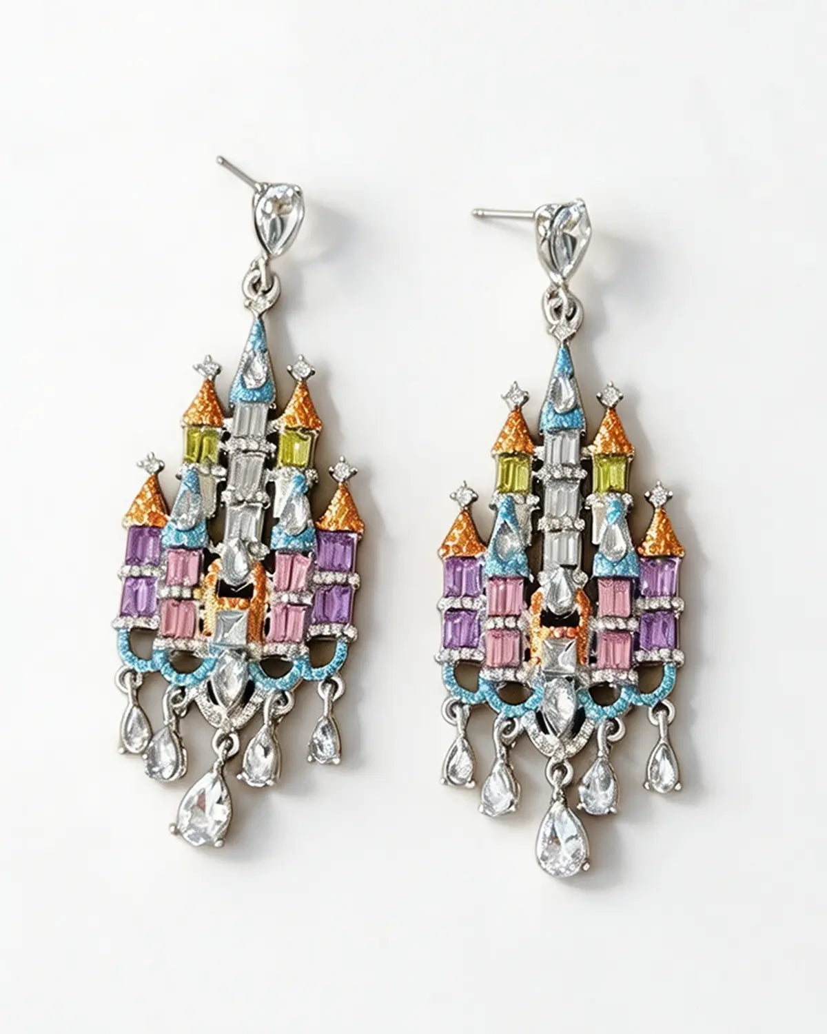 Multicolor Castle Drop Earrings Party Statement Jewelry Gift SP310