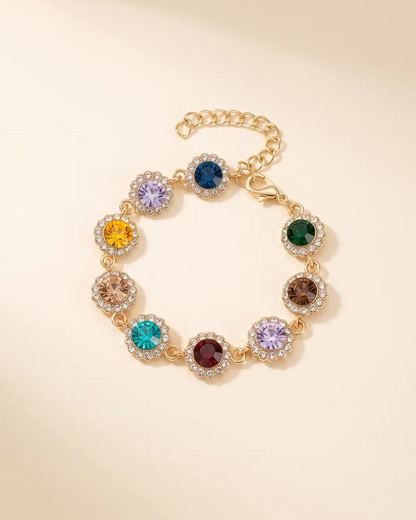 Multicolor Floral Rhinestone Bracelet Party Fashion Jewelry Gift SP279