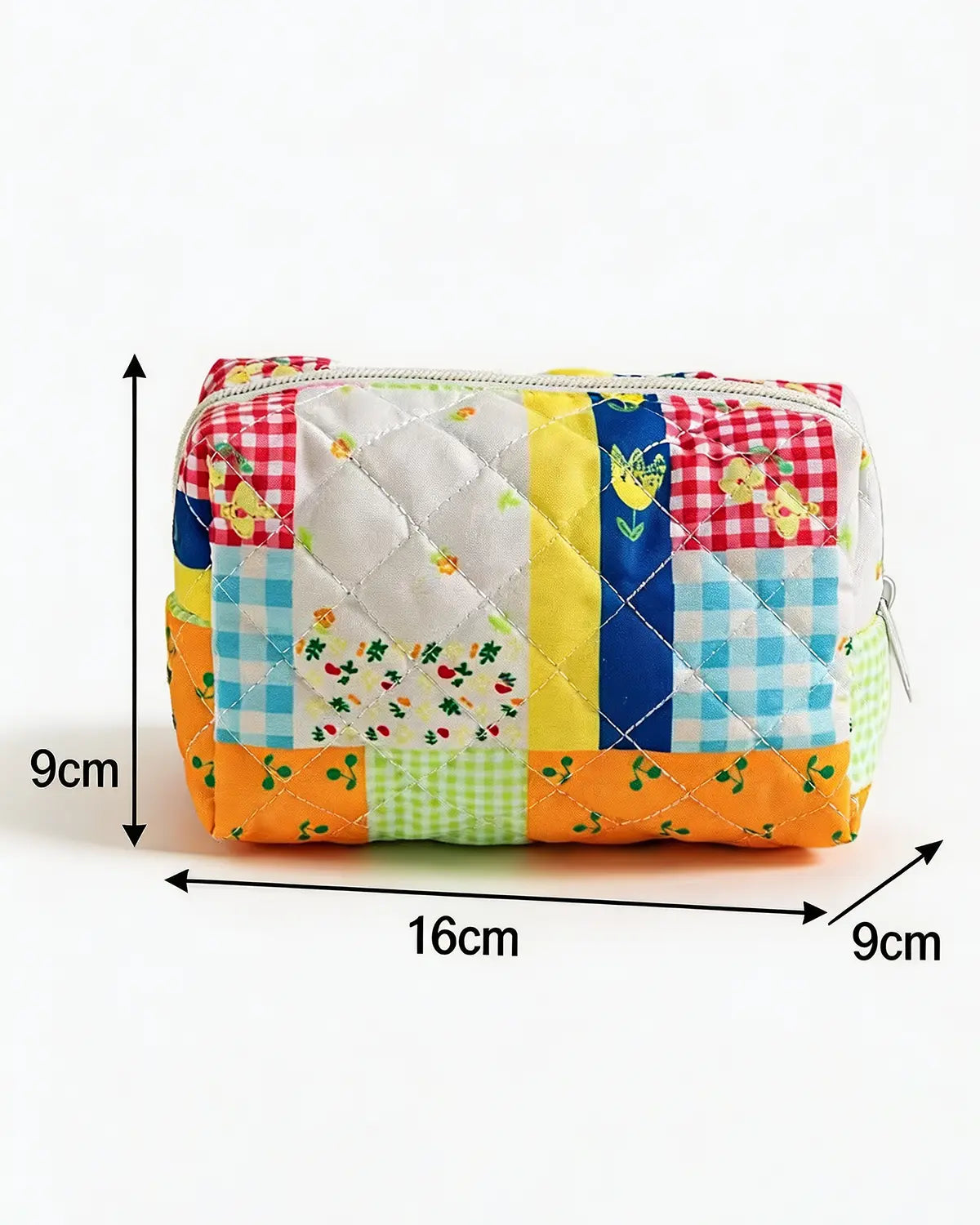 Multicolor Patchwork Quilted Cosmetic Bag Daily Toiletry Organizer SP272