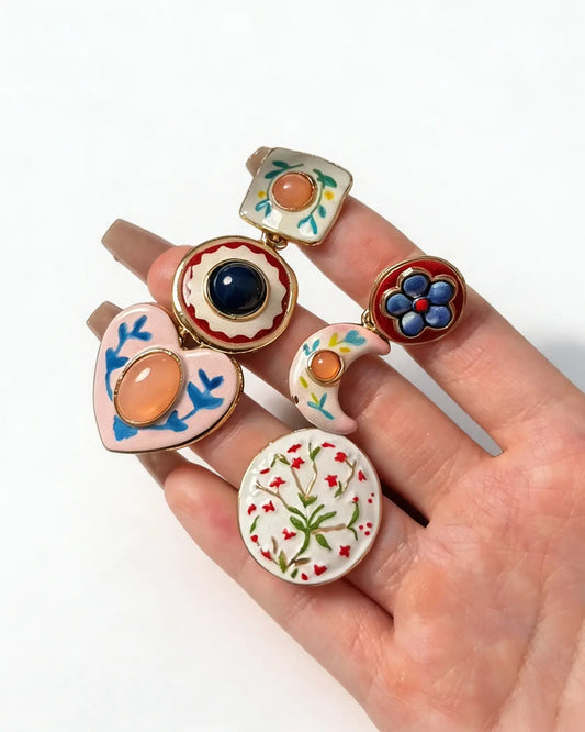 Multicolor Resin Vintage Earrings Daily Statement Jewelry Gift SP288