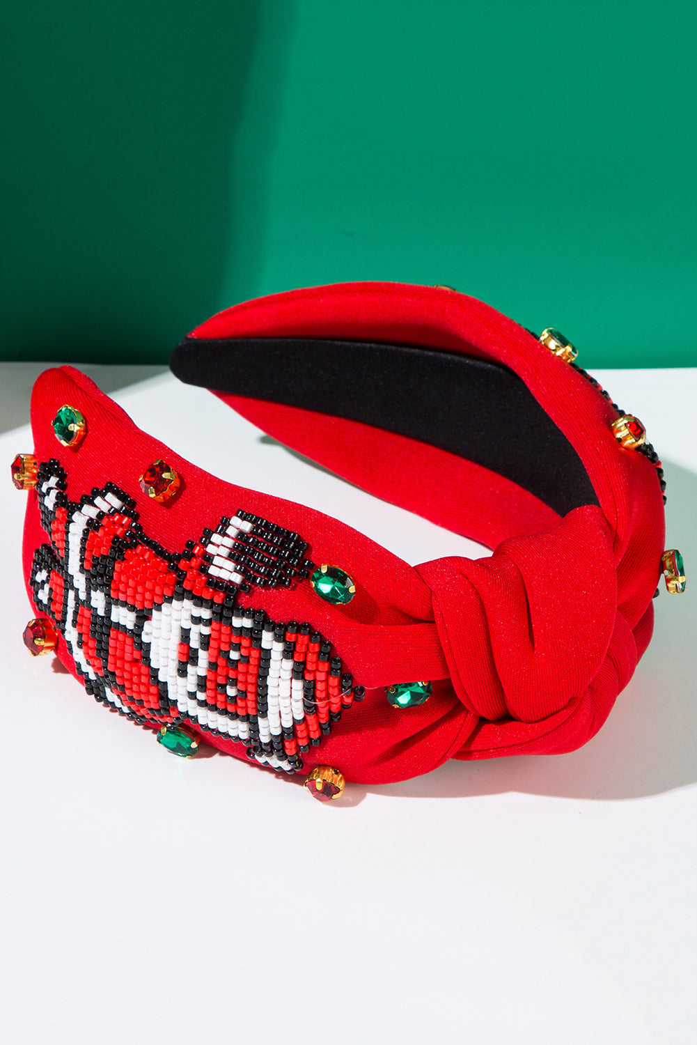 Wholesale Christmas Santa Headband beaded Festives Celebrations Hair Hoop Elastic Headbands For Adults And Kids SP009