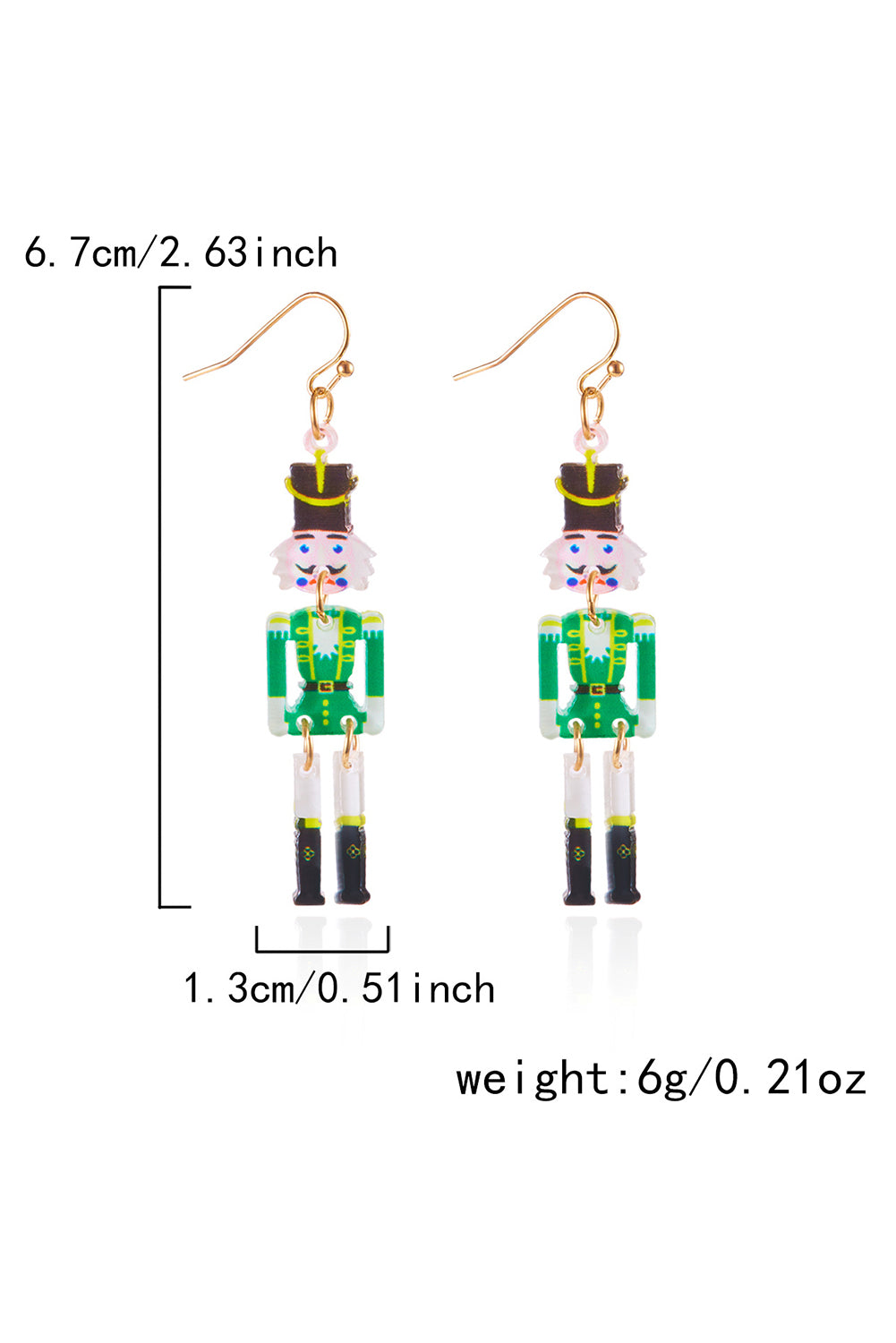 Wholesale Christmas series earrings fashionable and versatile Christmas love elk acrylic earrings  SP014
