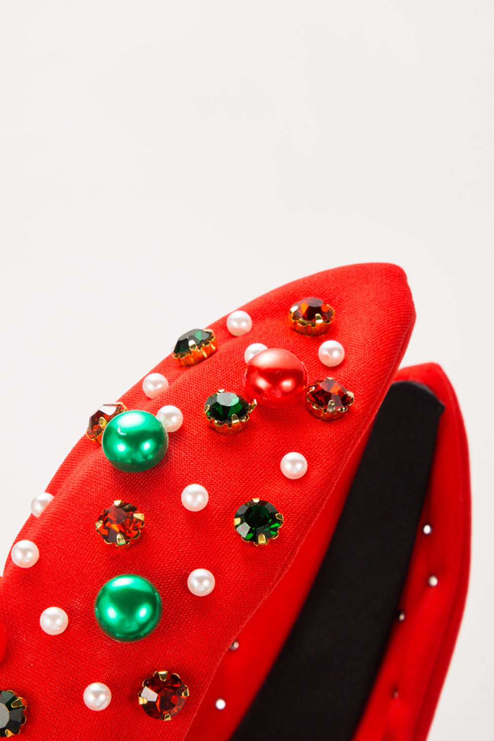 Wholesale Christmas Rhinestone&Pearl Headband Festives Celebrations Hair Hoop Elastic Headbands For Adults And Kids SP011