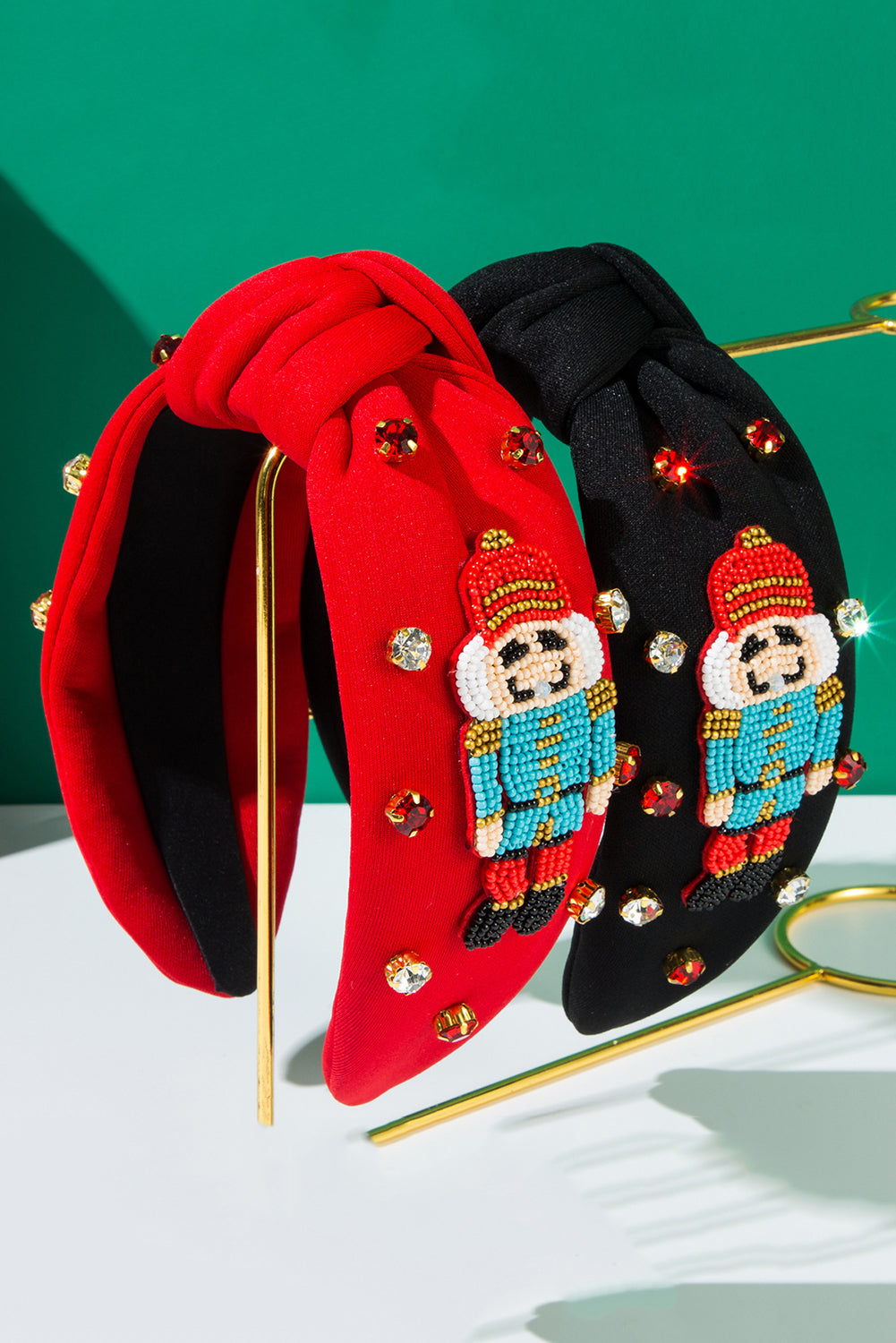 Wholesale Christmas nutcraker beaded Headband Festives Celebrations Hair Hoop Elastic Headbands For Adults And Kids SP010