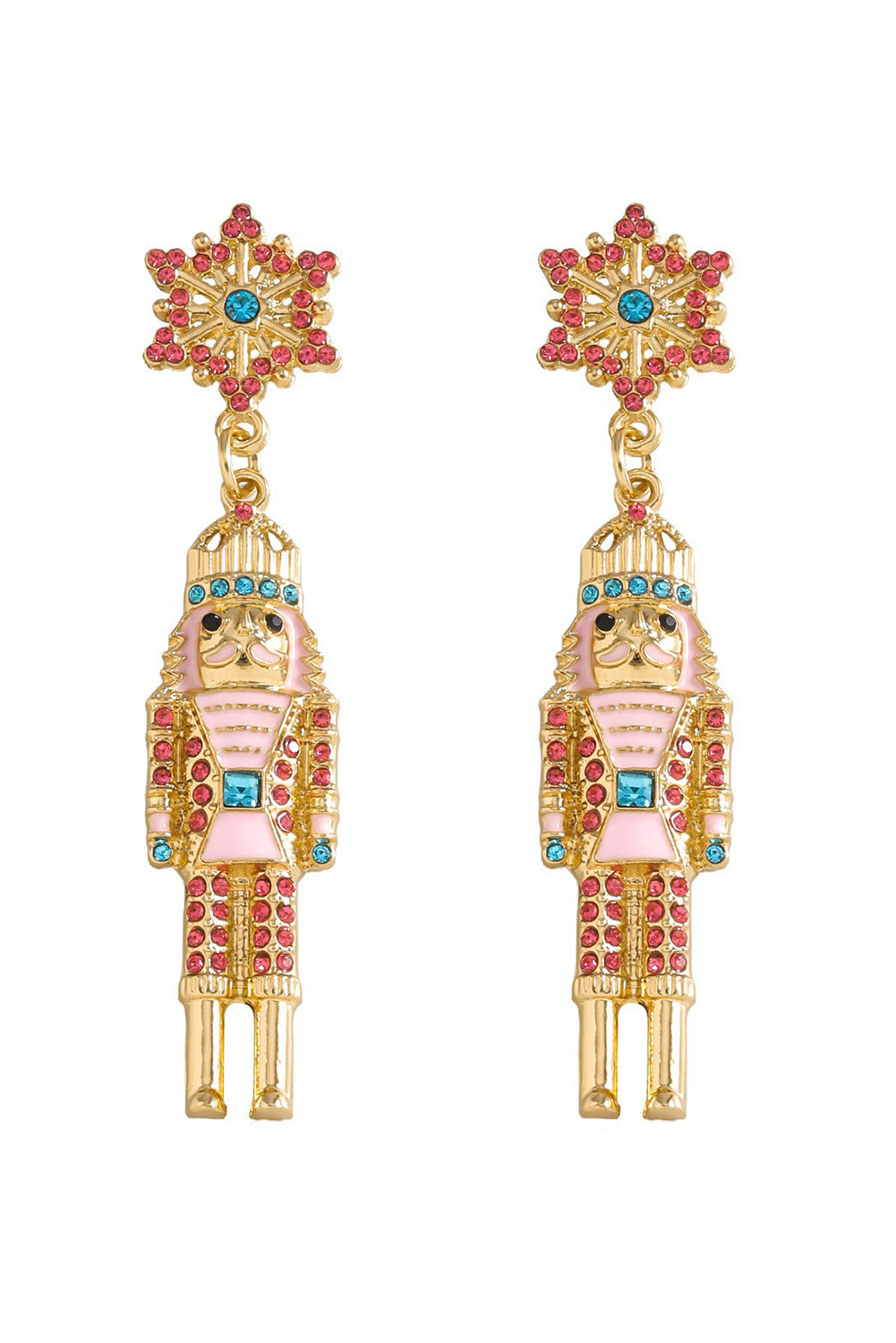 Wholesale Rhinestone Nutcracker Christmas EarringsWholesale Rhinestone Nutcracker Christmas Earrings SP015