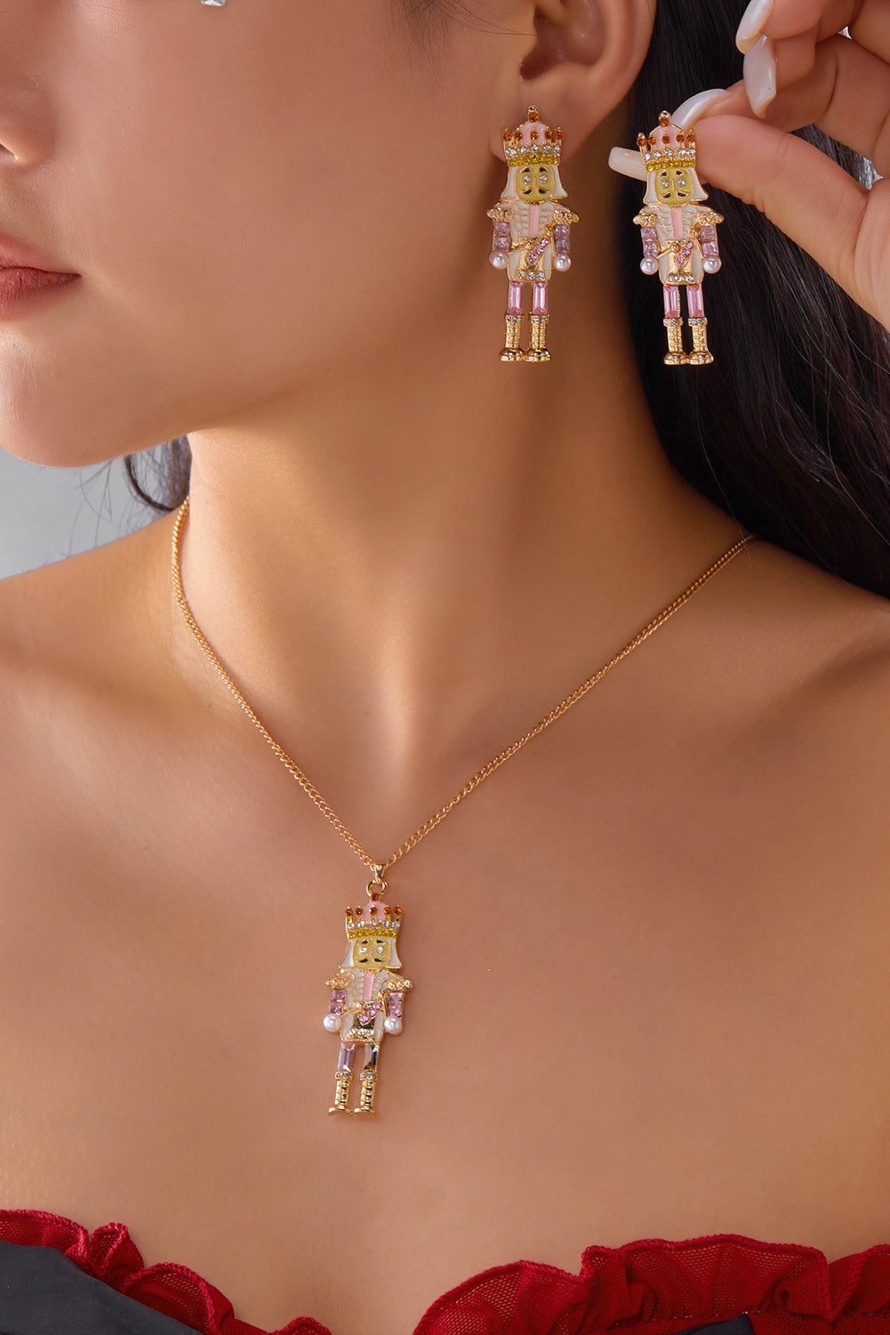 Wholesale Christmas Santa Drop Earrings SP017
