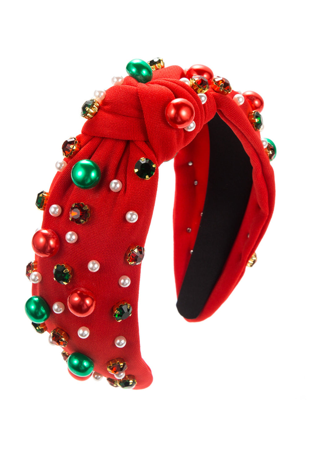 Wholesale Christmas Rhinestone&Pearl Headband Festives Celebrations Hair Hoop Elastic Headbands For Adults And Kids SP011