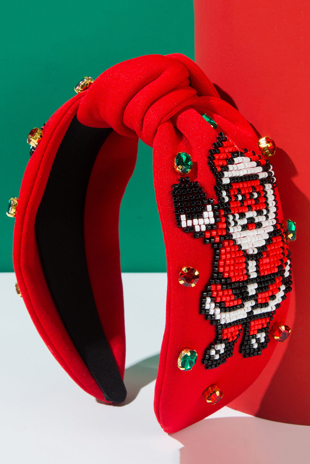 Wholesale Christmas Santa Headband beaded Festives Celebrations Hair Hoop Elastic Headbands For Adults And Kids SP009