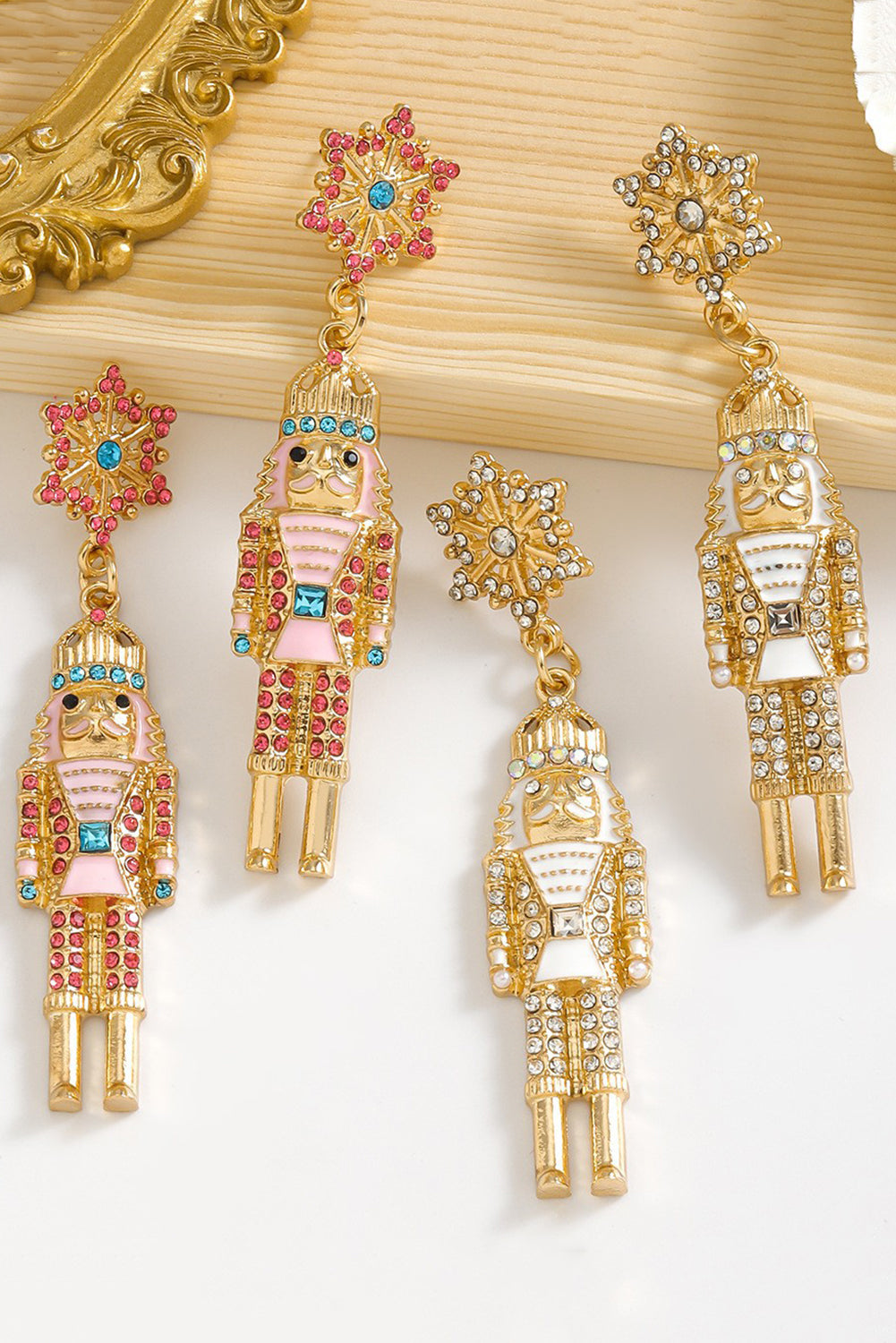 Wholesale Rhinestone Nutcracker Christmas EarringsWholesale Rhinestone Nutcracker Christmas Earrings SP015