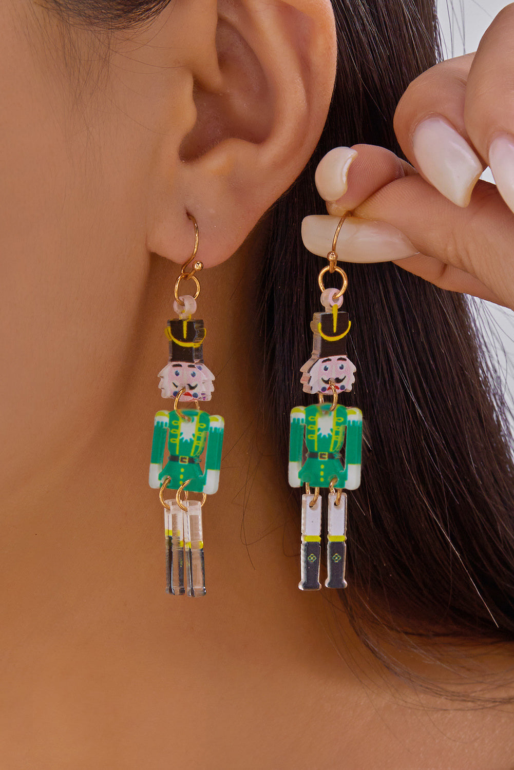 Wholesale Christmas series earrings fashionable and versatile Christmas love elk acrylic earrings  SP014