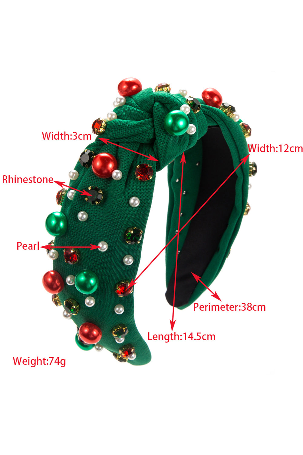 Wholesale Christmas Rhinestone&Pearl Headband Festives Celebrations Hair Hoop Elastic Headbands For Adults And Kids SP011