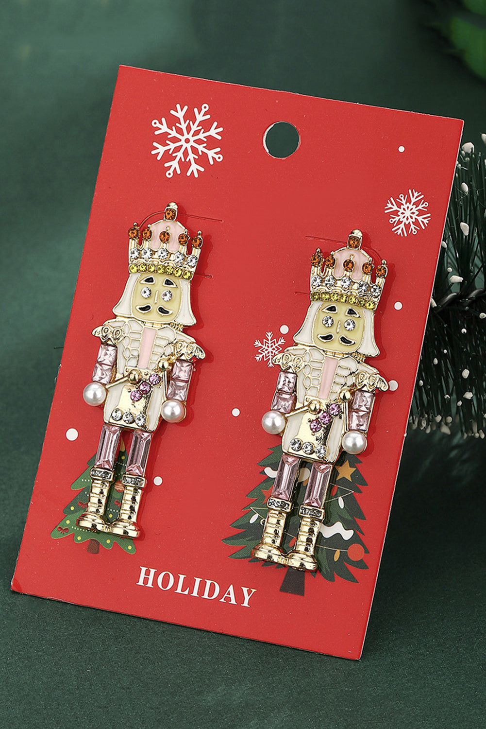 Wholesale Pink Nutcracker Drop EarringsWholesale Pink Nutcracker Drop Earrings SP016