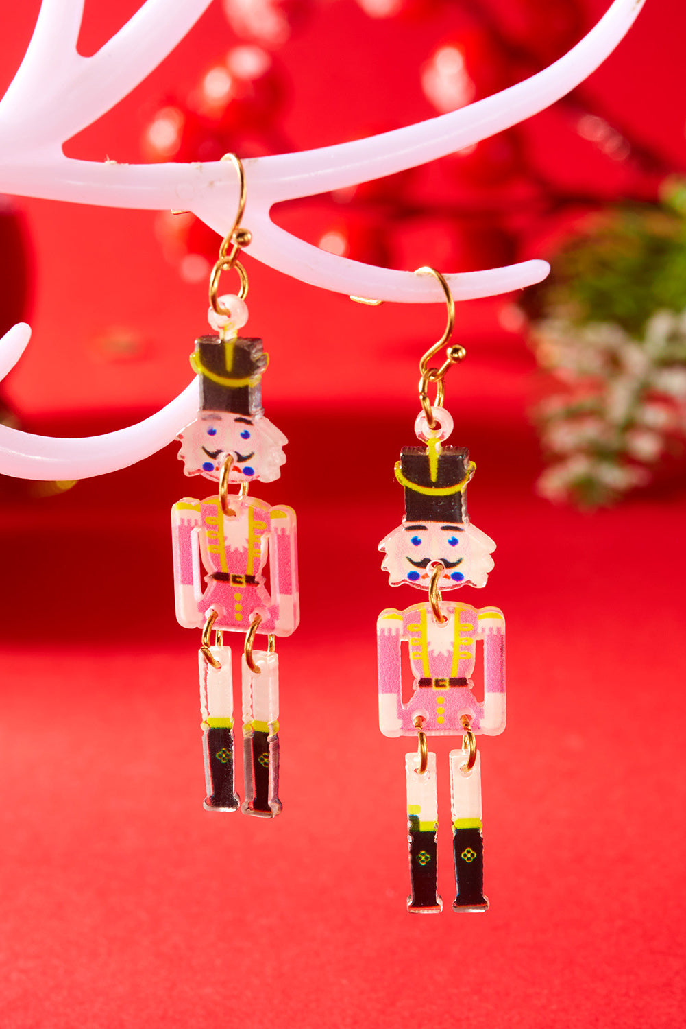 Wholesale Christmas series earrings fashionable and versatile Christmas love elk acrylic earrings  SP014