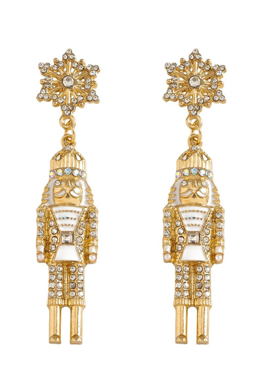 Wholesale Rhinestone Nutcracker Christmas EarringsWholesale Rhinestone Nutcracker Christmas Earrings SP015