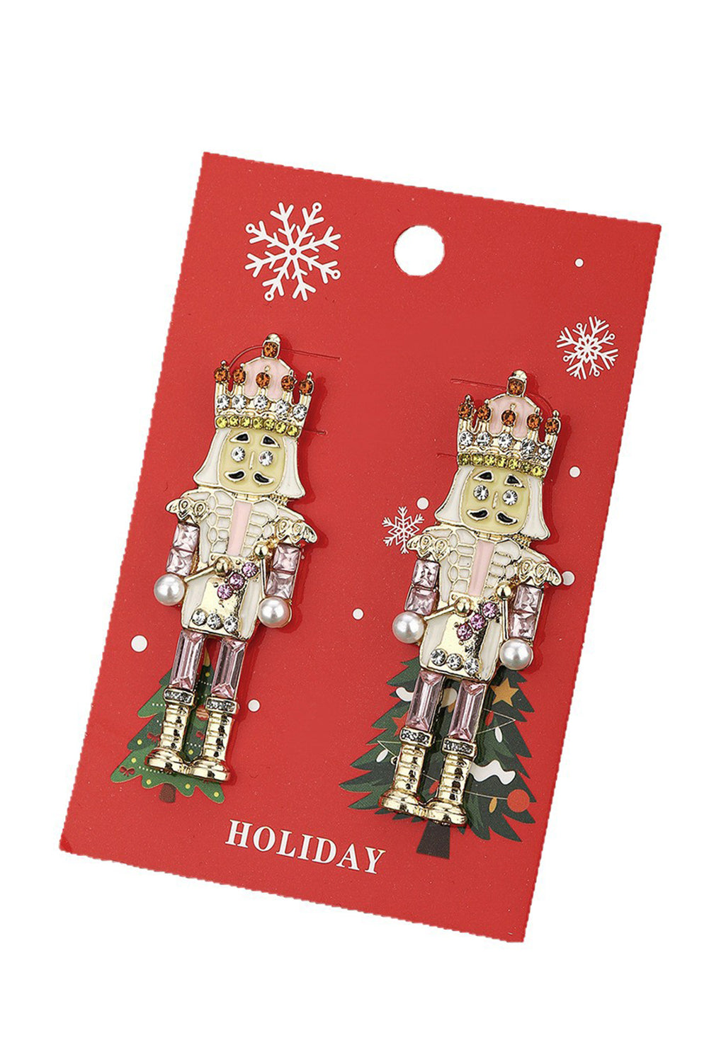 Wholesale Pink Nutcracker Drop EarringsWholesale Pink Nutcracker Drop Earrings SP016