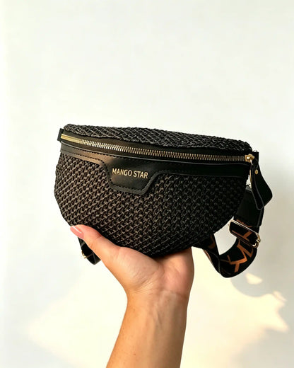 Wholesale Black Woven Casual Fanny Pack SP120