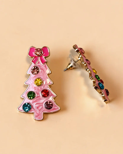 Pink Christmas Earrings Party Boutique SP342-PK