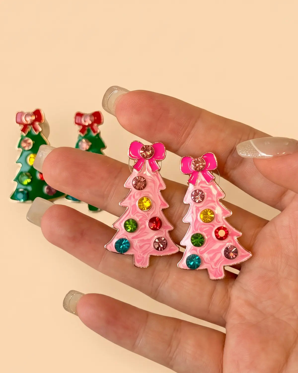 Pink Christmas Earrings Party Boutique SP342-PK