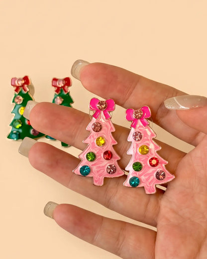 Pink Christmas Earrings Party Boutique SP342-PK