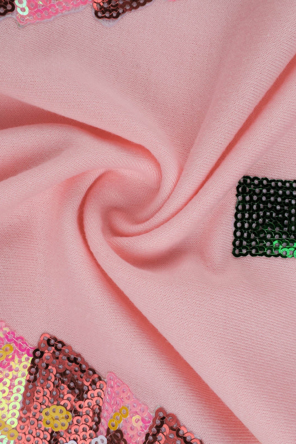Wholesale Pink Christmas Sequin long sleeve Santa blouse