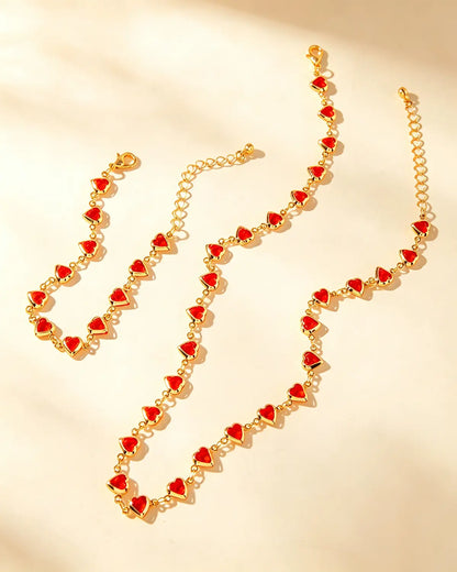 Red Heart Rhinestone Bracelet Valentine Boutique Wholesale SP345