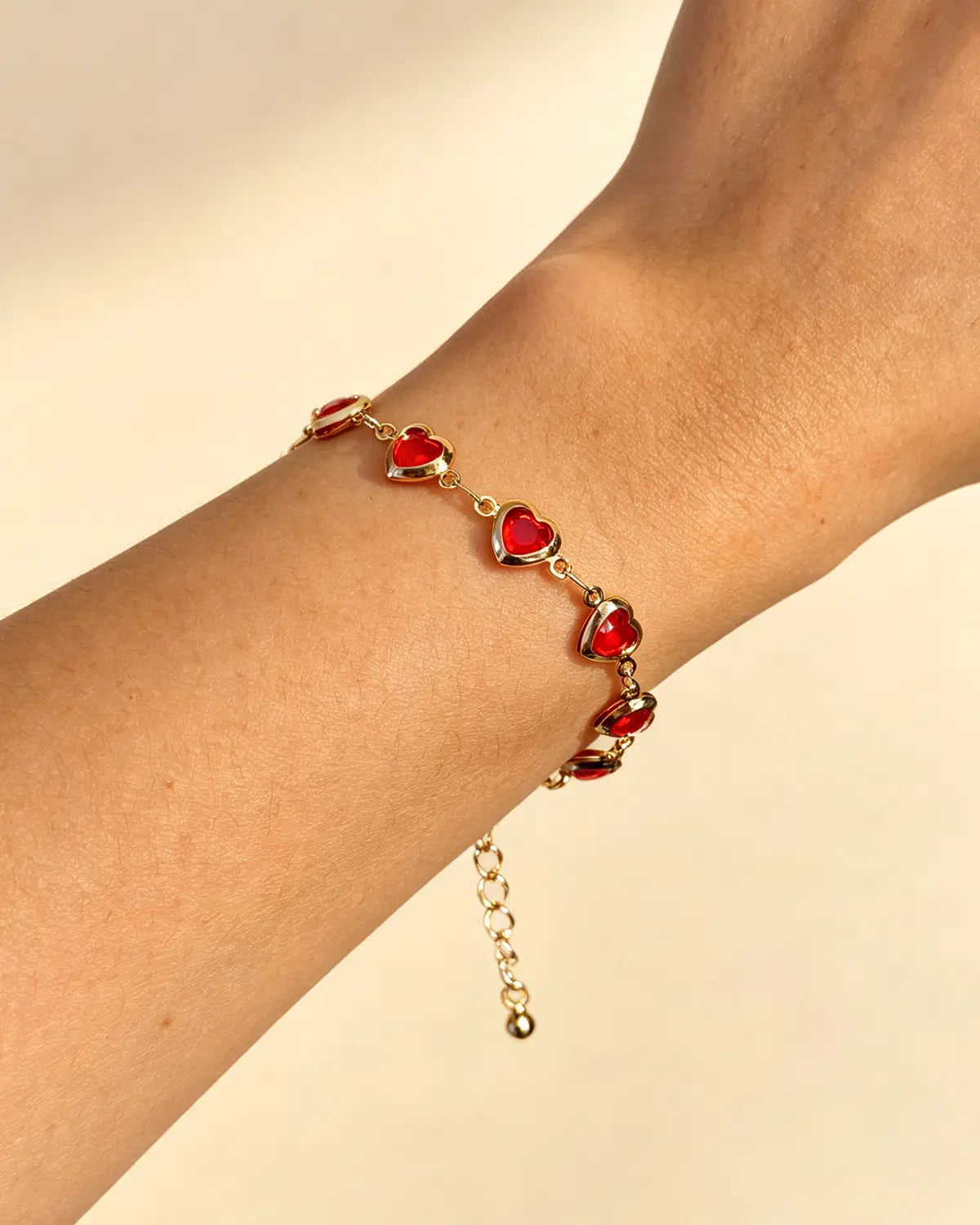 Red Heart Rhinestone Bracelet Valentine Boutique Wholesale SP345