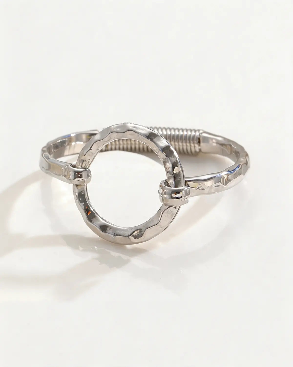 Silver Hammered Bangle Daily Boutique Jewelry SP281