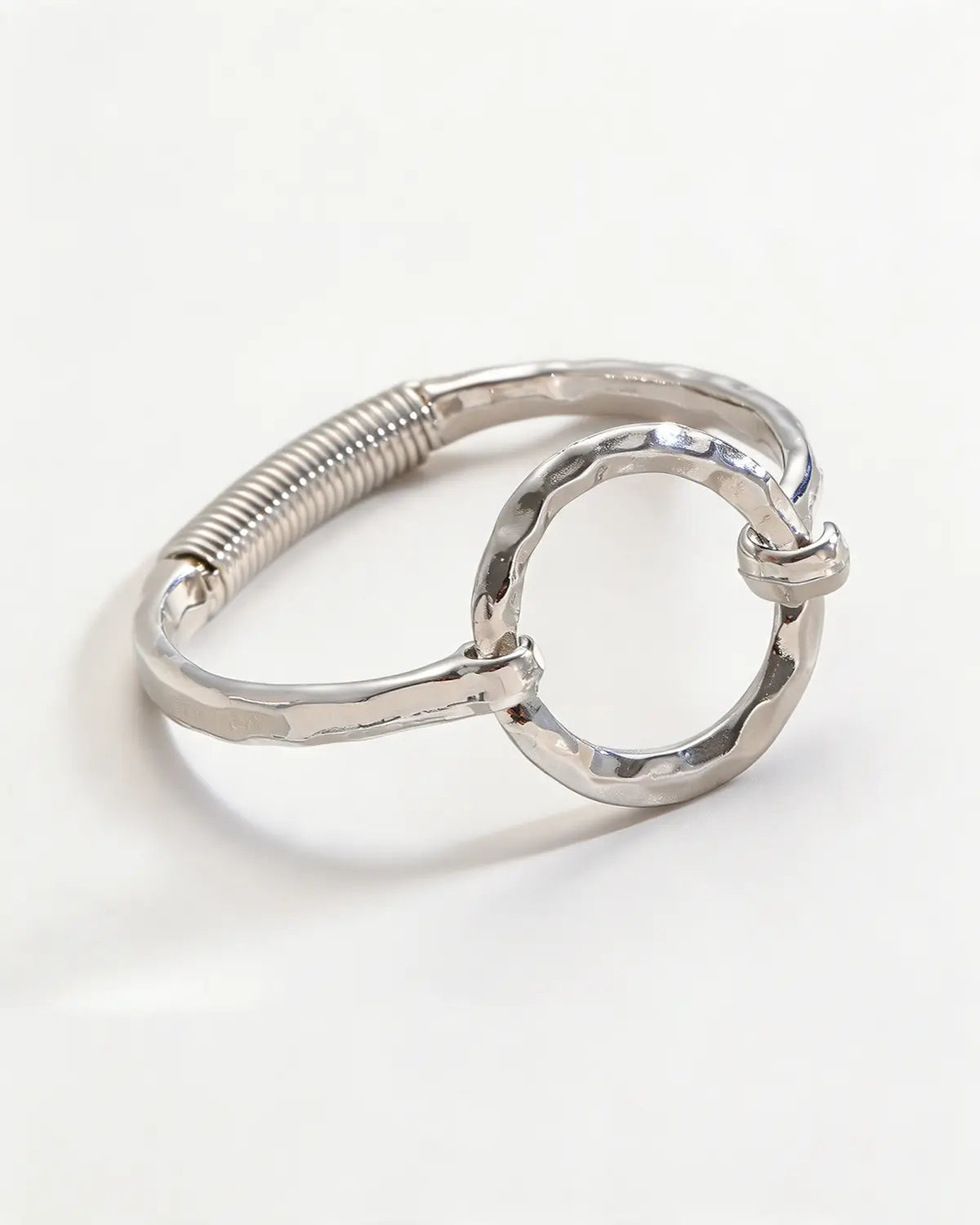 Silver Hammered Bangle Daily Boutique Jewelry SP281