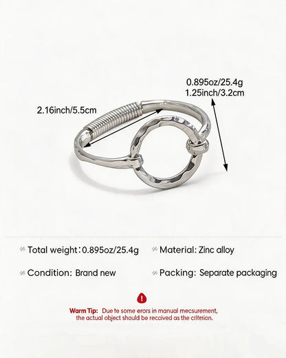 Silver Hammered Bangle Daily Boutique Jewelry SP281