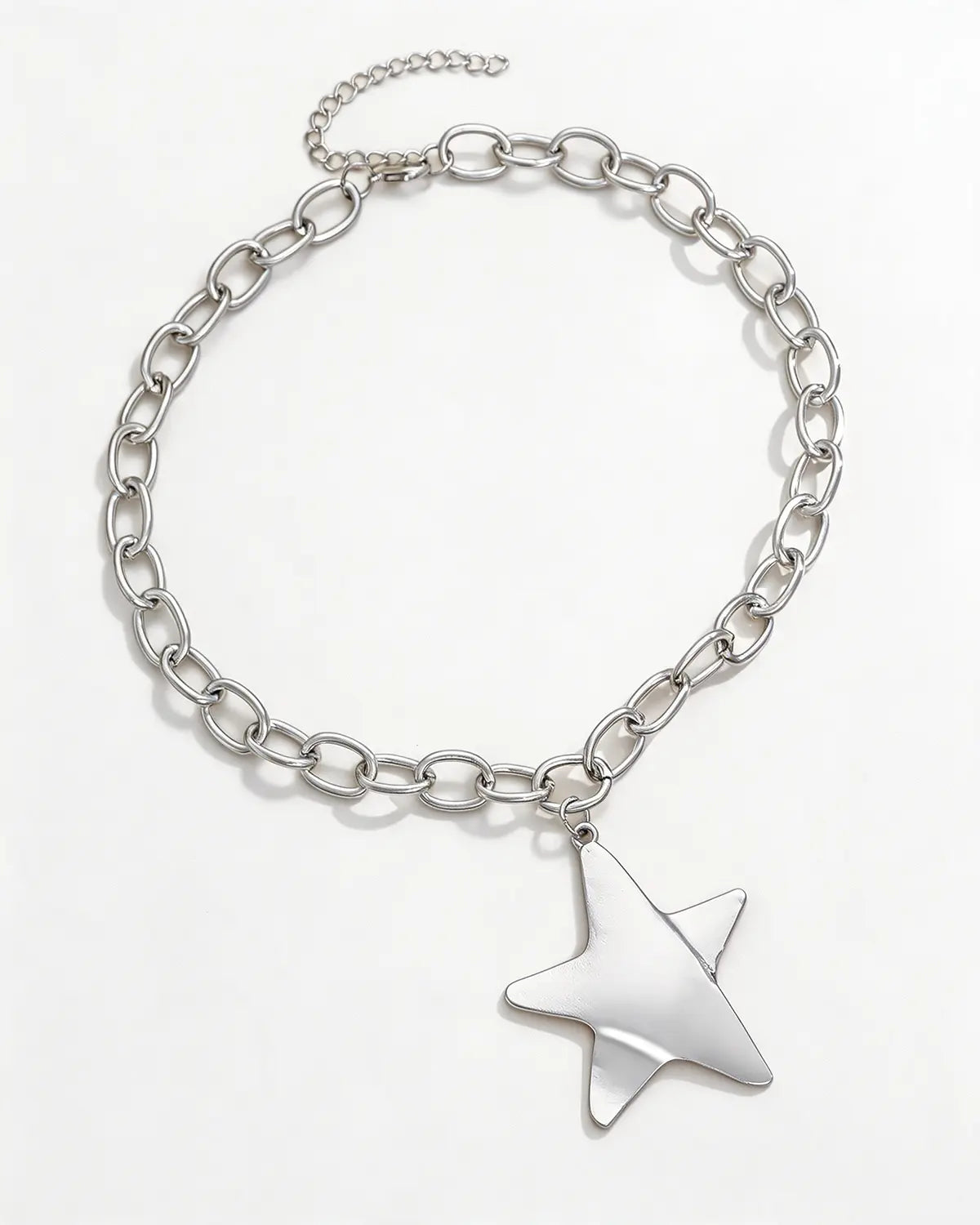 Silver Star Chunky Necklace Party Trendy Jewelry Gift SP276