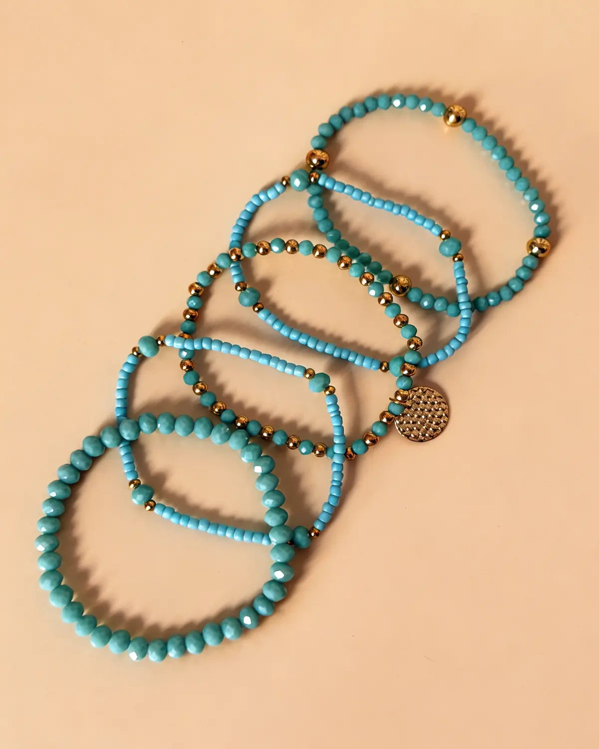 Turquoise Beaded Bracelet Set Beach Boutique SP341