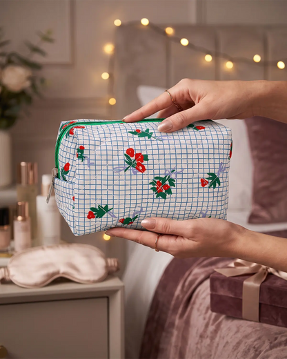 Green Floral Makeup Bag Daily Preppy Boutique Gift SP292