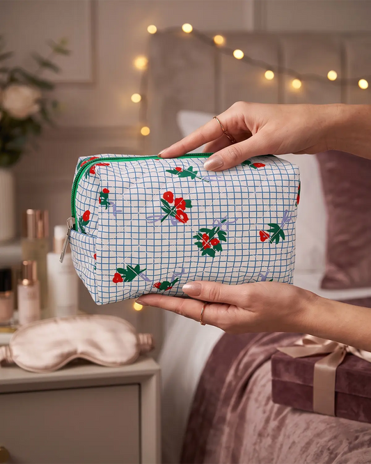 Green Floral Makeup Bag Daily Preppy Boutique Gift SP292