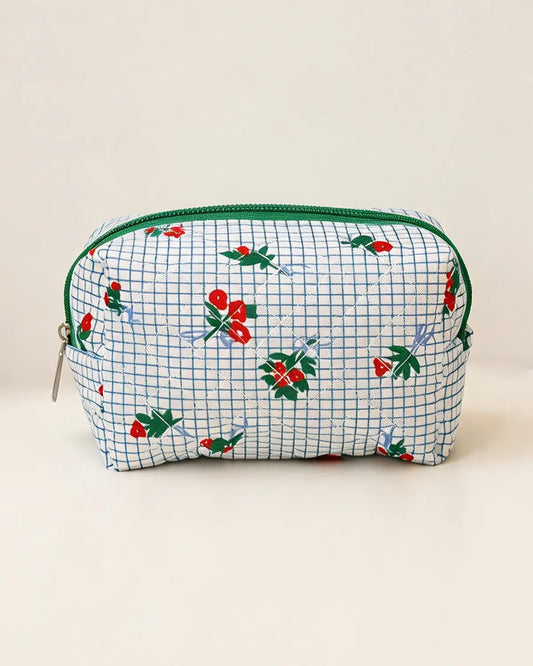 Green Floral Makeup Bag Daily Preppy Boutique Gift SP292