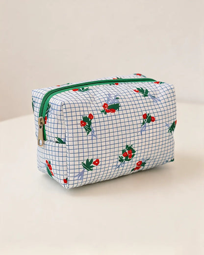 Green Floral Makeup Bag Daily Preppy Boutique Gift SP292