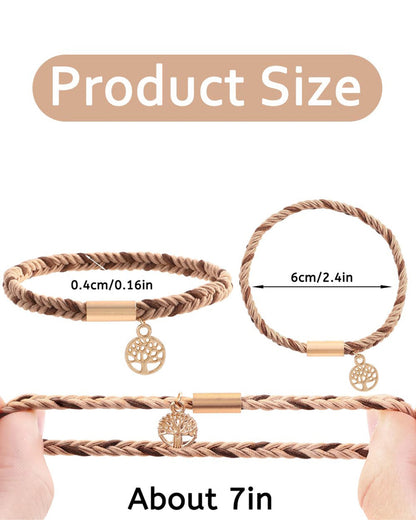 Wholesale 5PCS Hair Ties Bracelet for Women 5 Styles Soft Braided Boho Hair Bands Elastic No Damage Hair Ties for Girls thick Thin Long Curly Hair Accessories SP004
