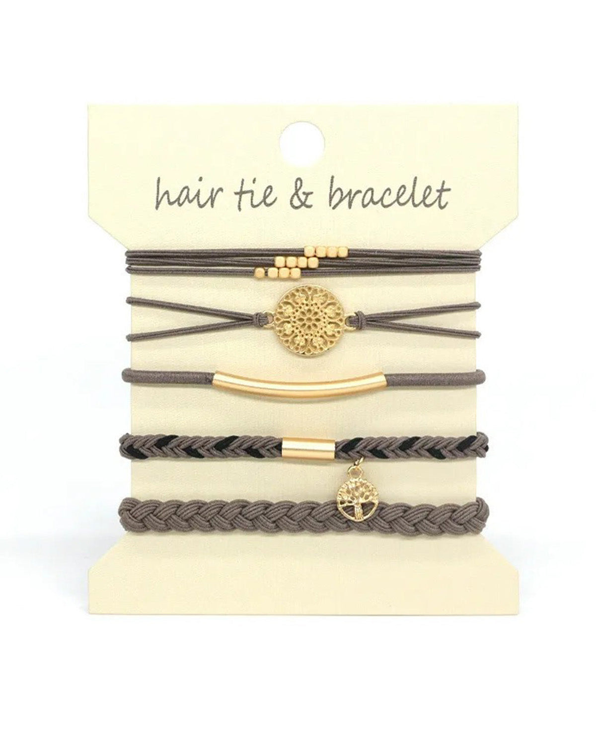 Wholesale 5PCS Hair Ties Bracelet for Women 5 Styles Soft Braided Boho Hair Bands Elastic No Damage Hair Ties for Girls thick Thin Long Curly Hair Accessories SP004