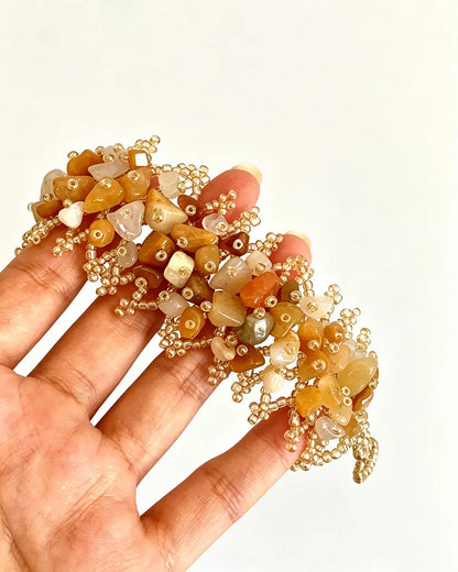 Amber Natural Stone Festival Retro Bracelet SP254