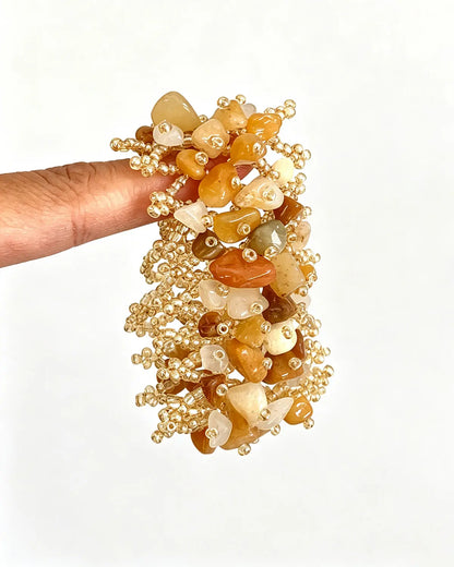 Amber Natural Stone Festival Retro Bracelet SP254