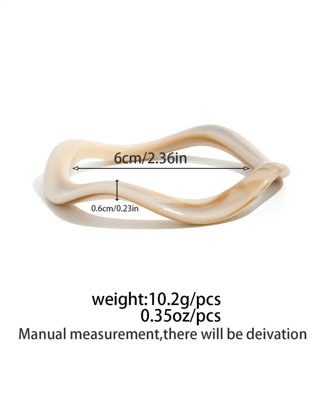 Wholesale Apricot Irregular Resin Bangle SP113