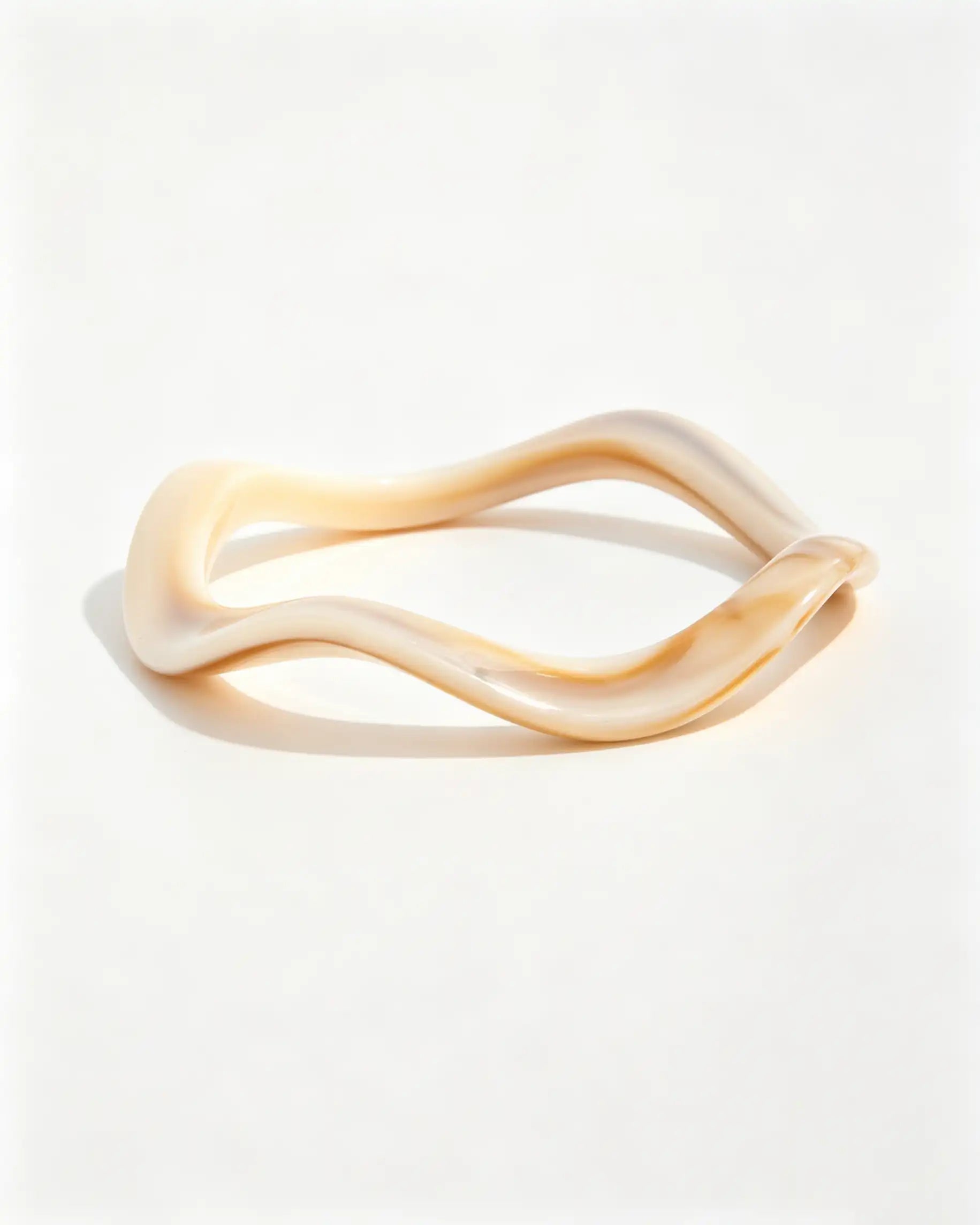 Wholesale Apricot Irregular Resin Bangle SP113
