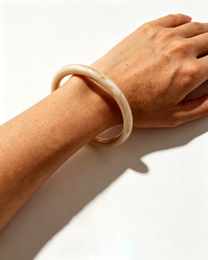 Wholesale Beige Marbled Resin Bangle SP114