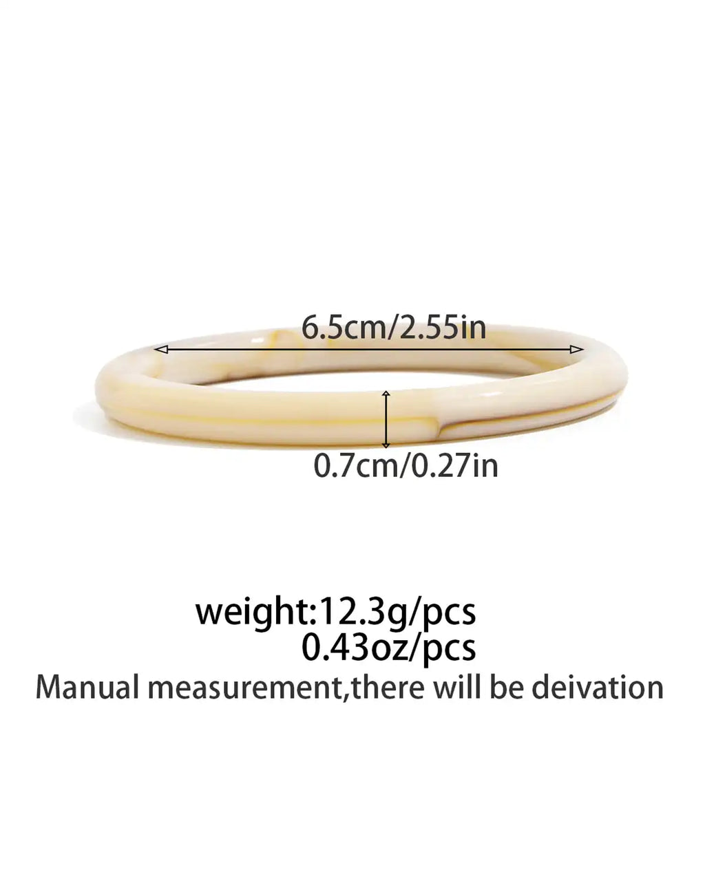 Wholesale Beige Marbled Resin Bangle SP114