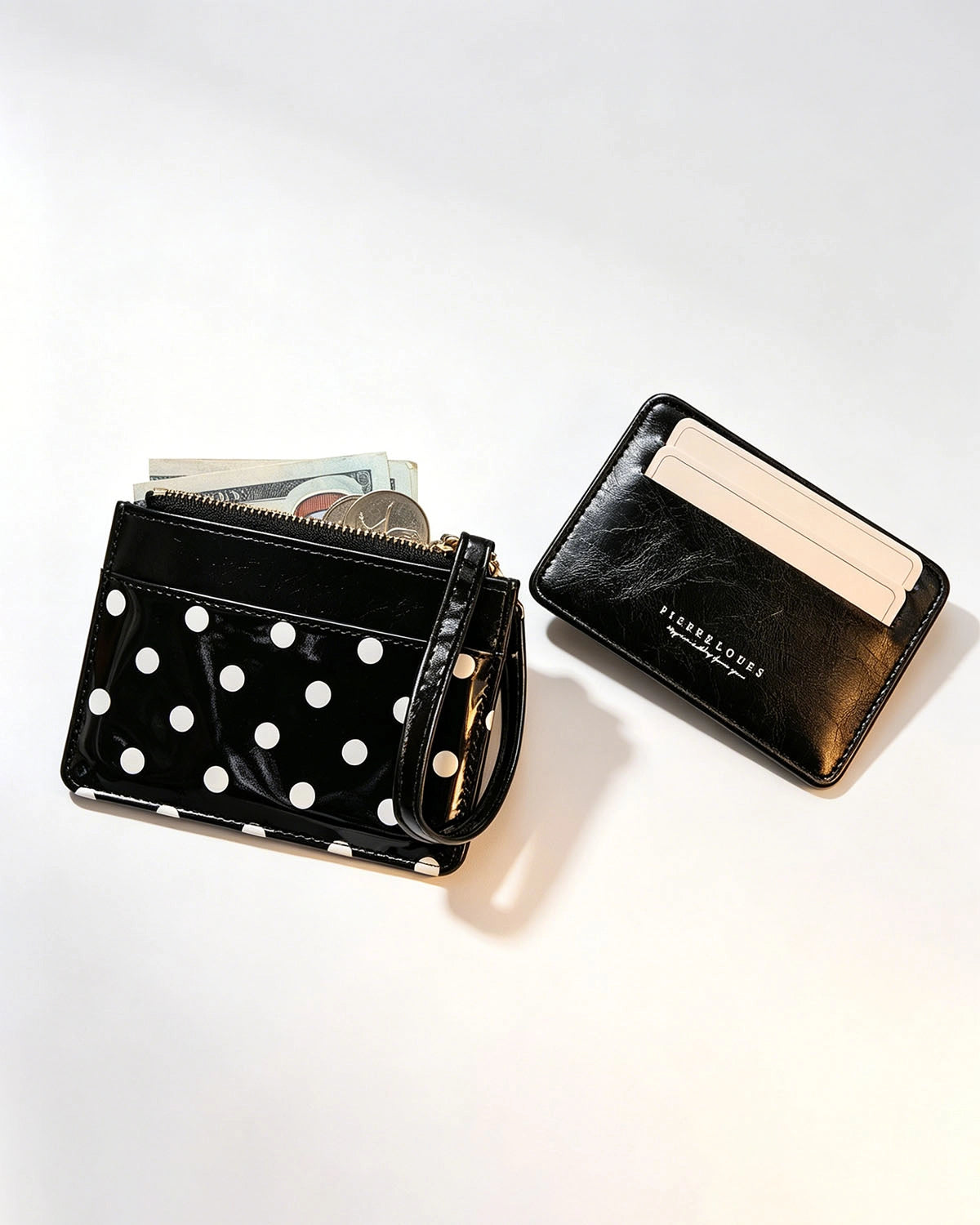 Black Fold Card Holder Daily Minimalist Wallet SP233