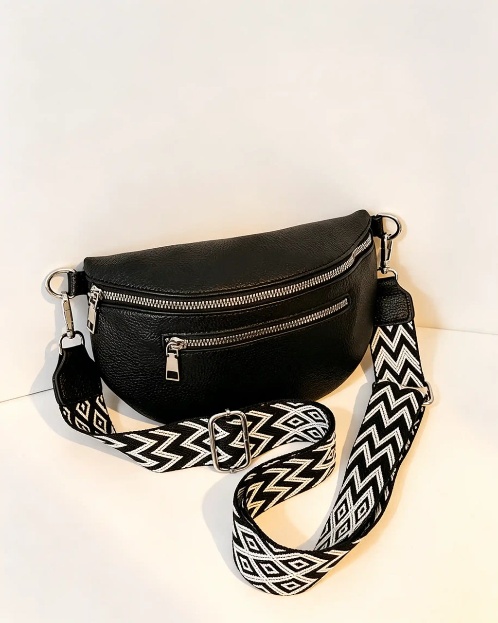 Wholesale Black Litchi Grain Fanny Pack SP139