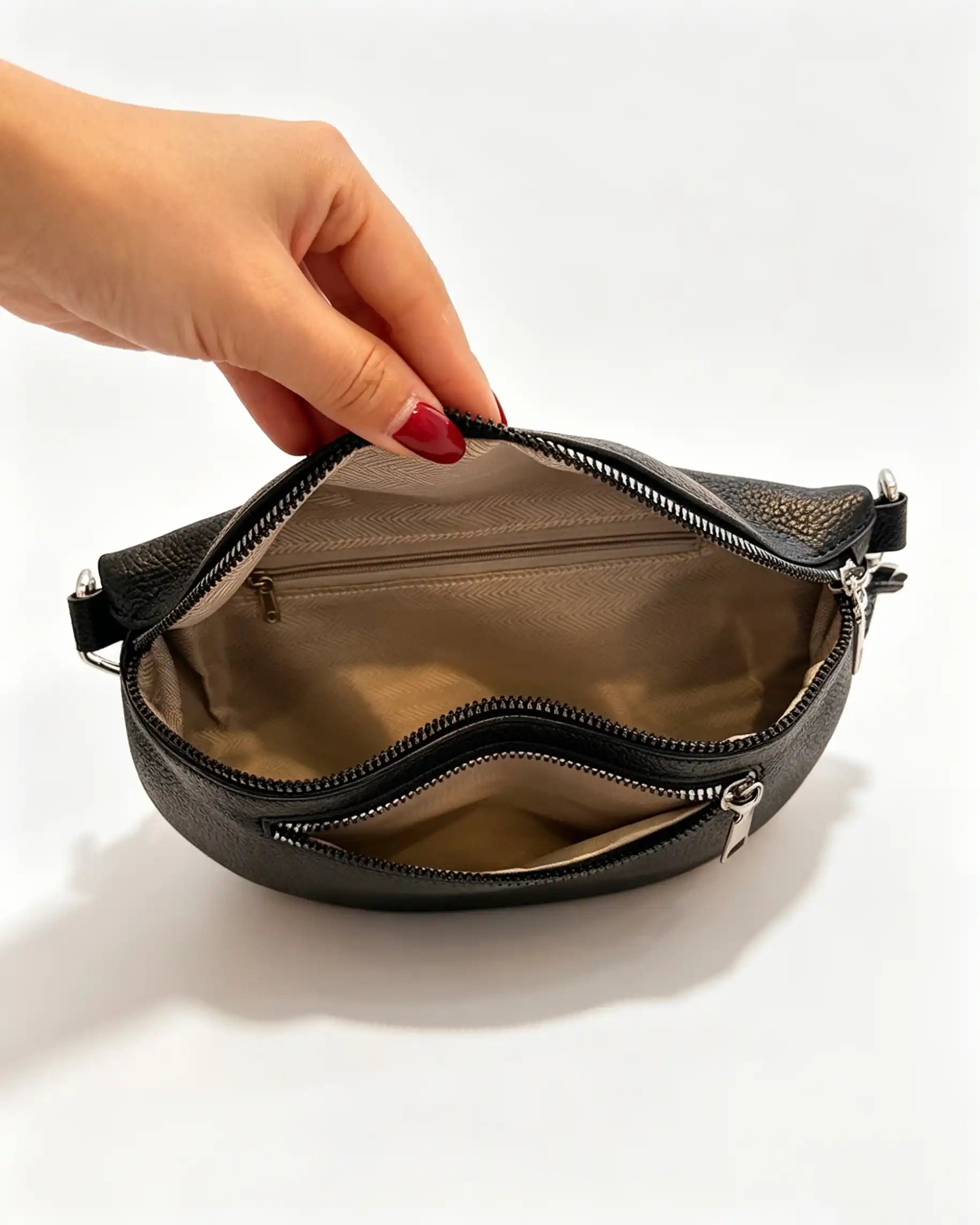 Wholesale Black Litchi Grain Fanny Pack SP139